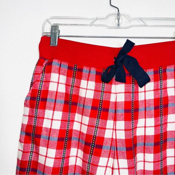 Aerie Red White & Navy Blue Plaid Drawstring Jogger Pajama Pants Small Women’s - Picture 2 of 12